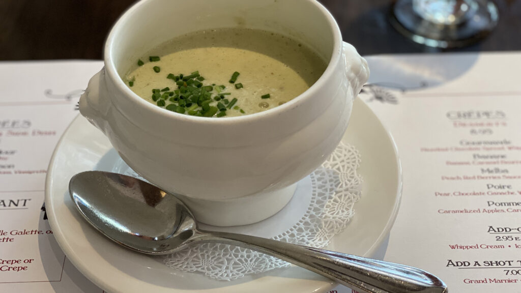 Soup at La Crêperie de Paris