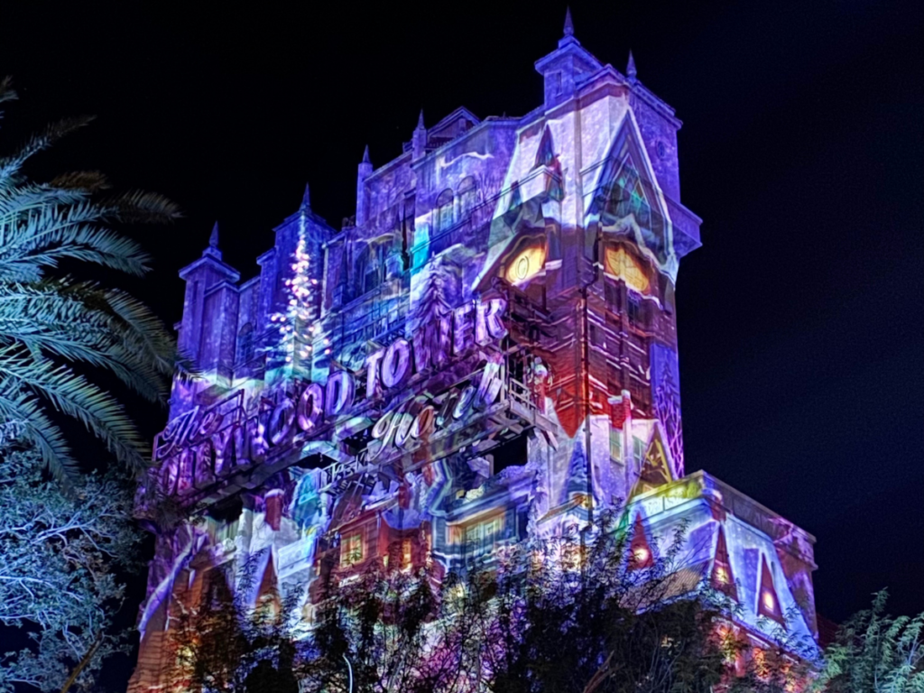 Espectáculo navideño de Disney Tower of Terror