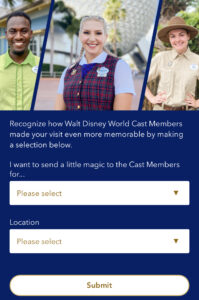 cast compliment feature on disney app