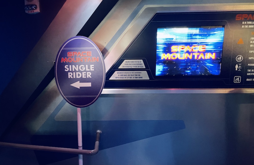 Space Mountain single rider line