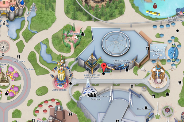 Buzz Lightyear Astro Blasters On Disneyland Map