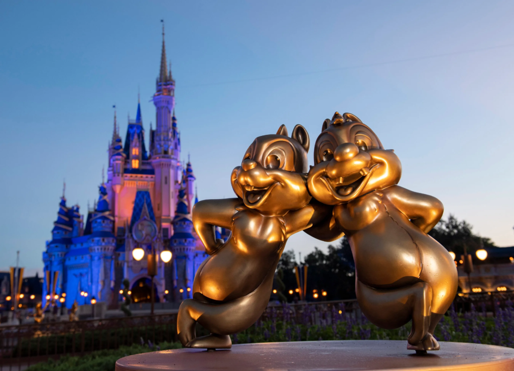Chip and Dale statue at Disney World