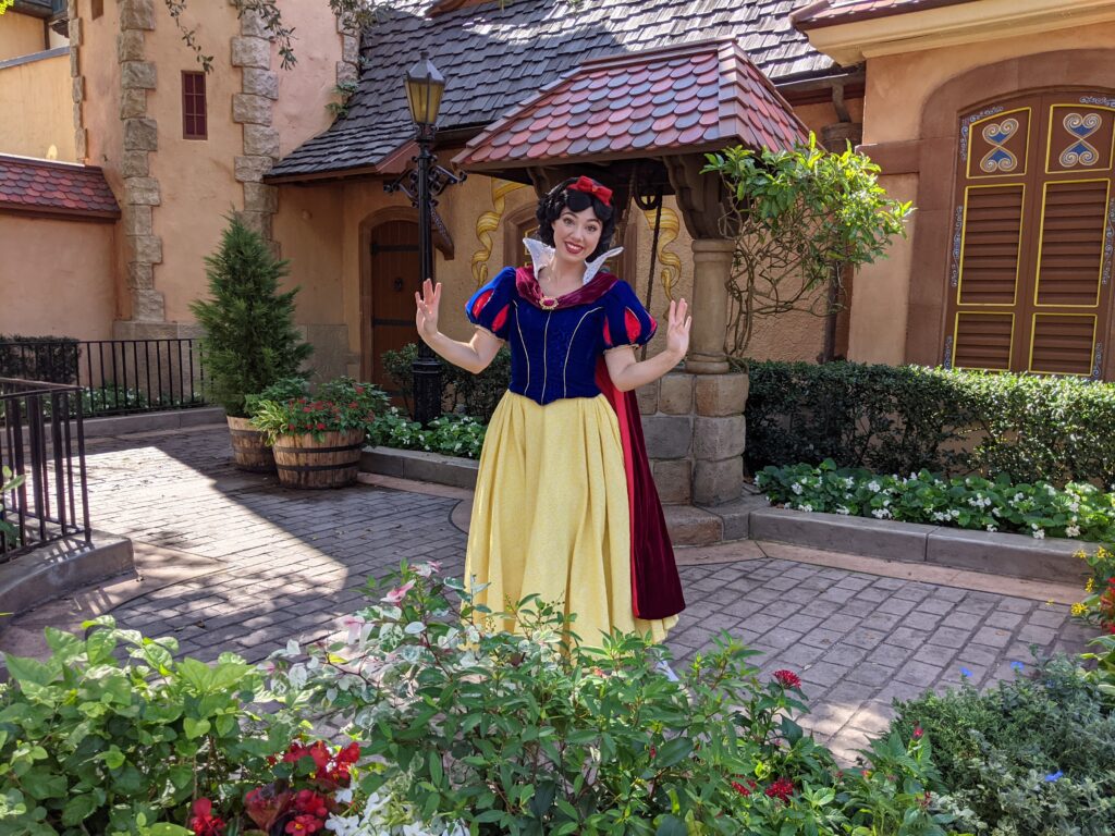 Snow White in Epcot's Germany Pavilion