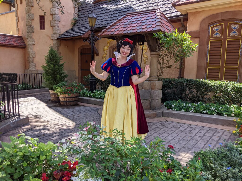 Blancanieves en el Pabellón de Alemania de Epcot