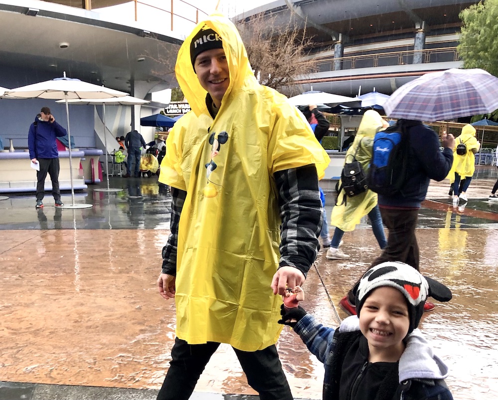 rainy day at disneyland