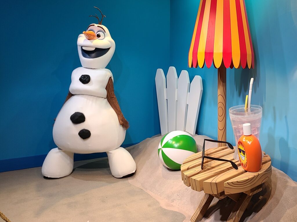 Olaf during a character meet and greet