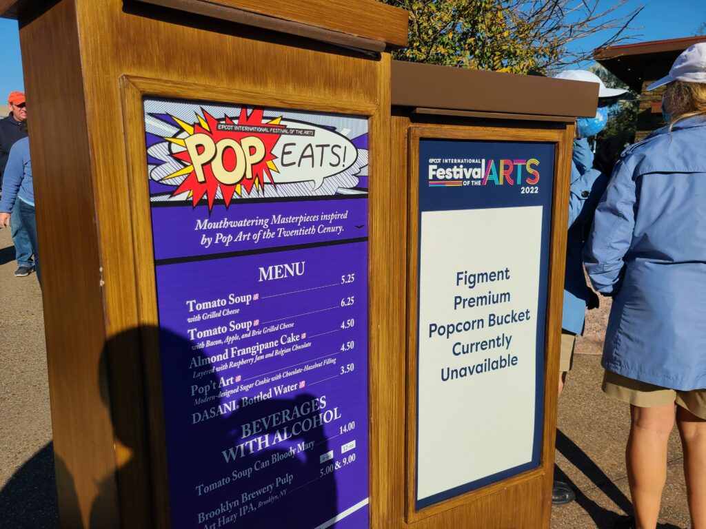 Updated Signage for Figment Popcorn Bucket