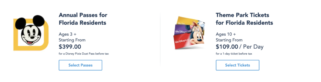 Purchase Disney World Tickets & Passes