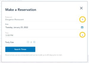 Make a reservation Disney 