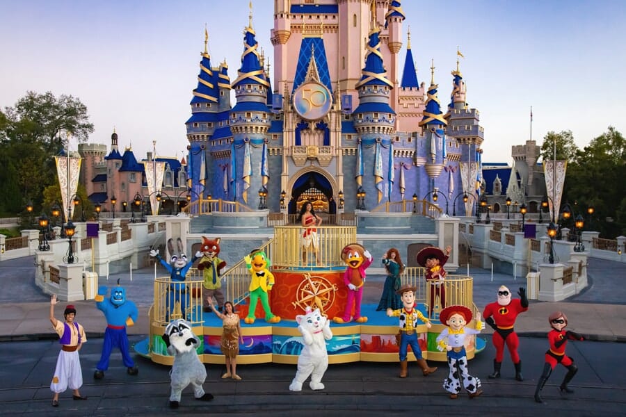 Disney Adventure Cavalcade Float and Characters