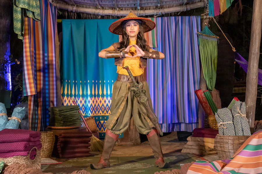Raya in her new character meet and greet location