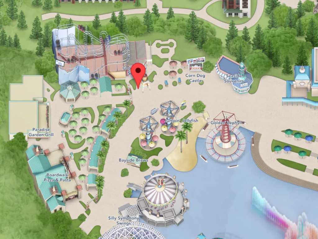 Disney Goofy Sky School on Map