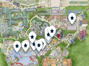 Map of California Adventure Food and Wine
