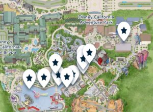 Mapa de California Adventure Food and Wine