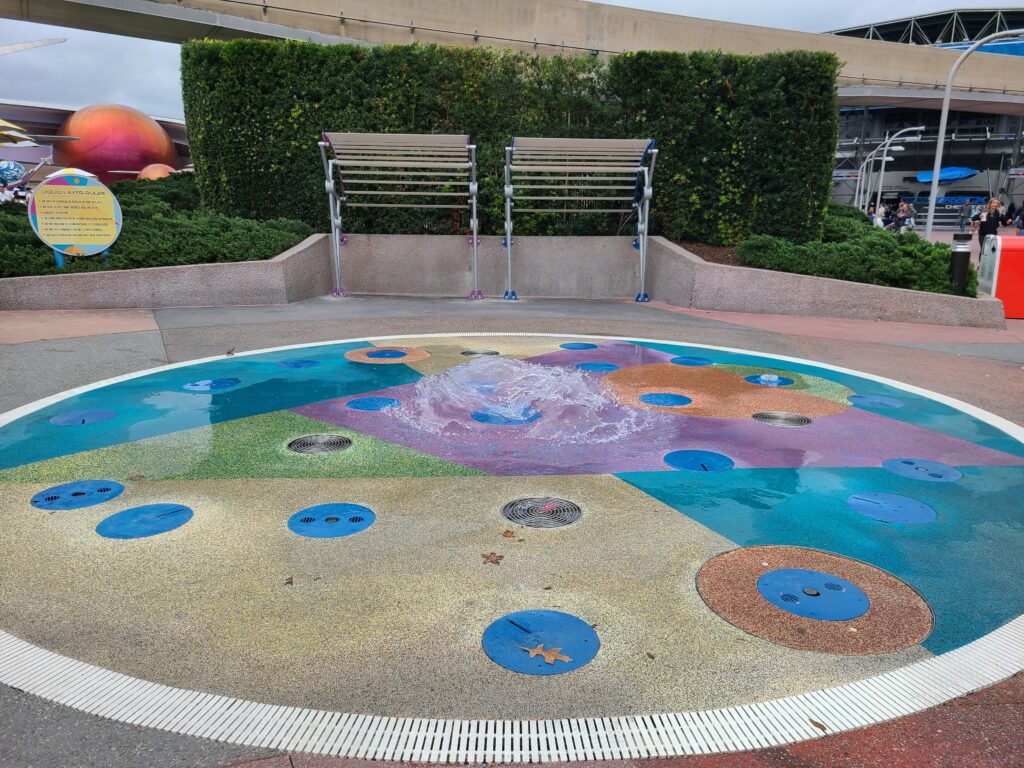 Liquid Layers Splash Pad Next to Mission: SPACE