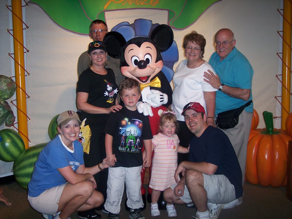 Family with Mickey Mouse