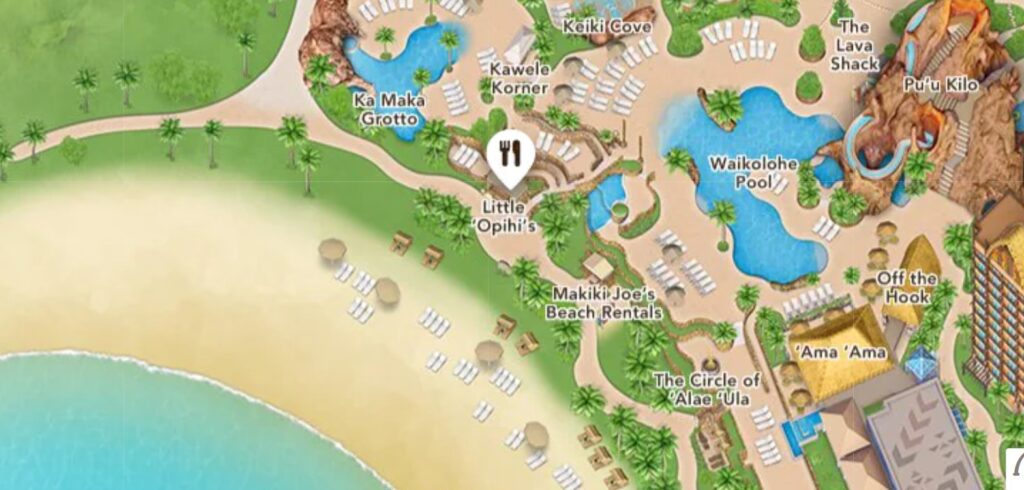 Mapa de Playa de Aulani