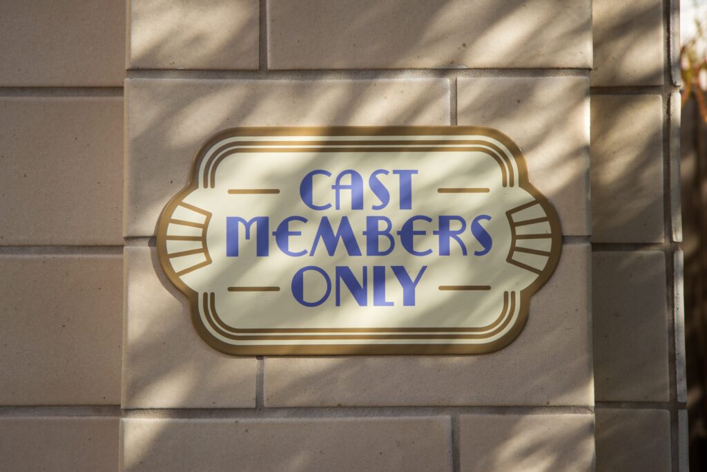 Disney Cast Member Only Sign