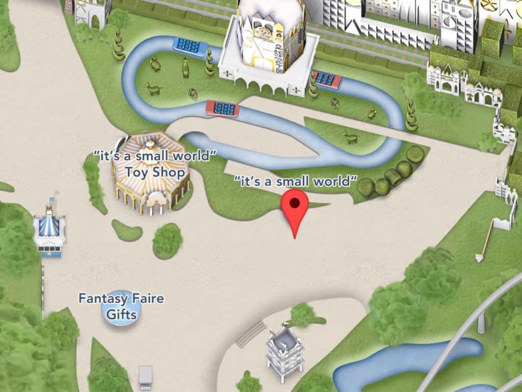 Disneyland Its a small world on map