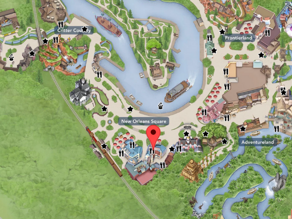 Cafe Orleans on Disneyland Map