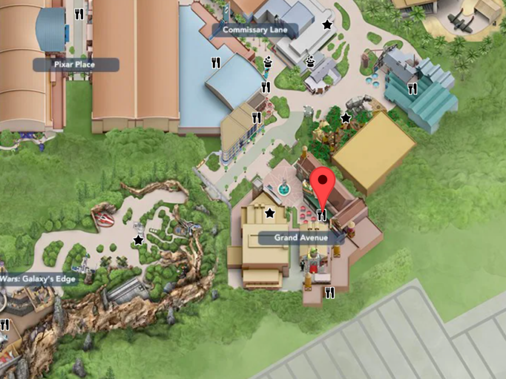 PizzeRizzo on Hollywood Studios Map