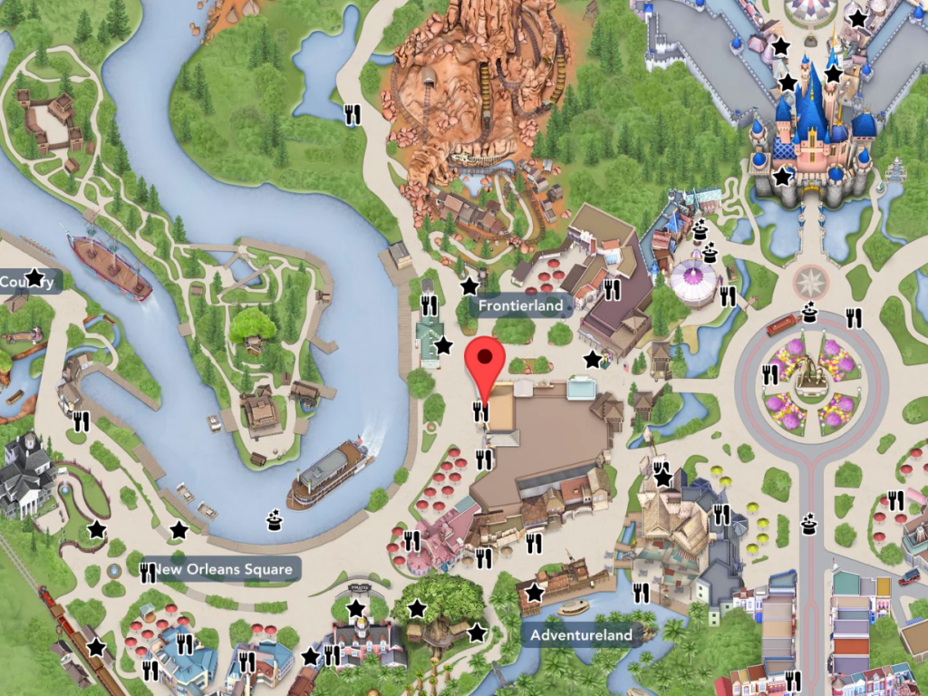 Disneyland Golden Horseshoe en el mapa