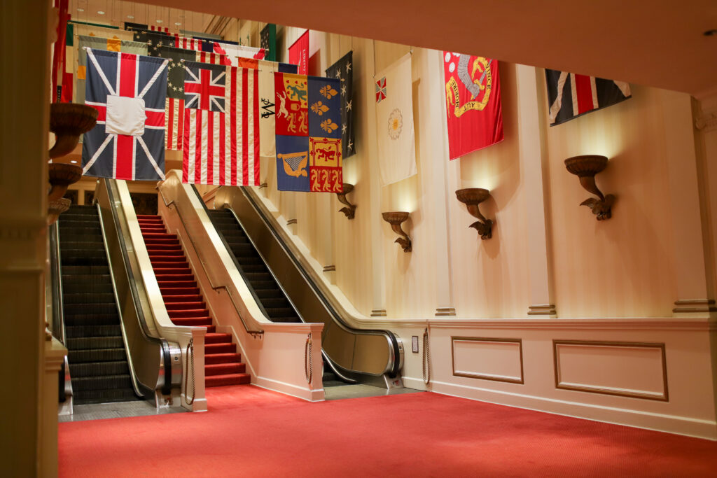 American Adventure Hall of flags 
