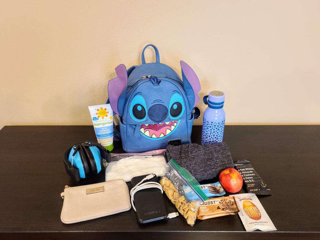Stitch Loungefly Mini Backpack and Contents