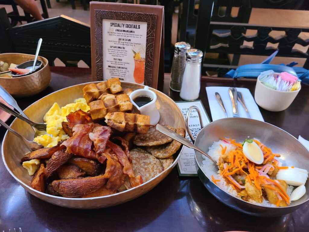 Desayuno de la casa Tusker.