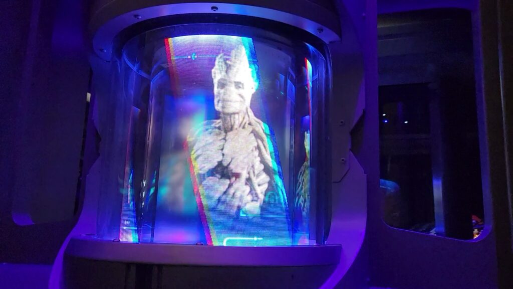 Holograma de Groot en Cosmic Rewind Queue