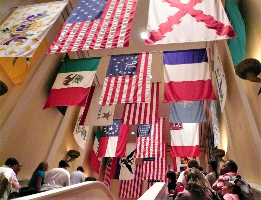 Epcot America Pavilion Flags