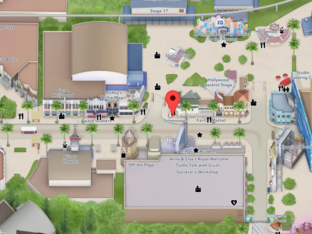 ¡Sorpresas!  en el mapa de Disneylandia