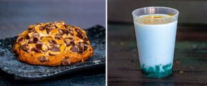 Chocolate Chip Sweet-Sand Cookie and Blue Milk – Mon Cala Swirl from Disneyland's Milk Stand