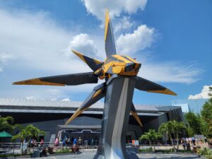 Milano Ship outside Guardians of the Galaxy - Cosmic Rewind