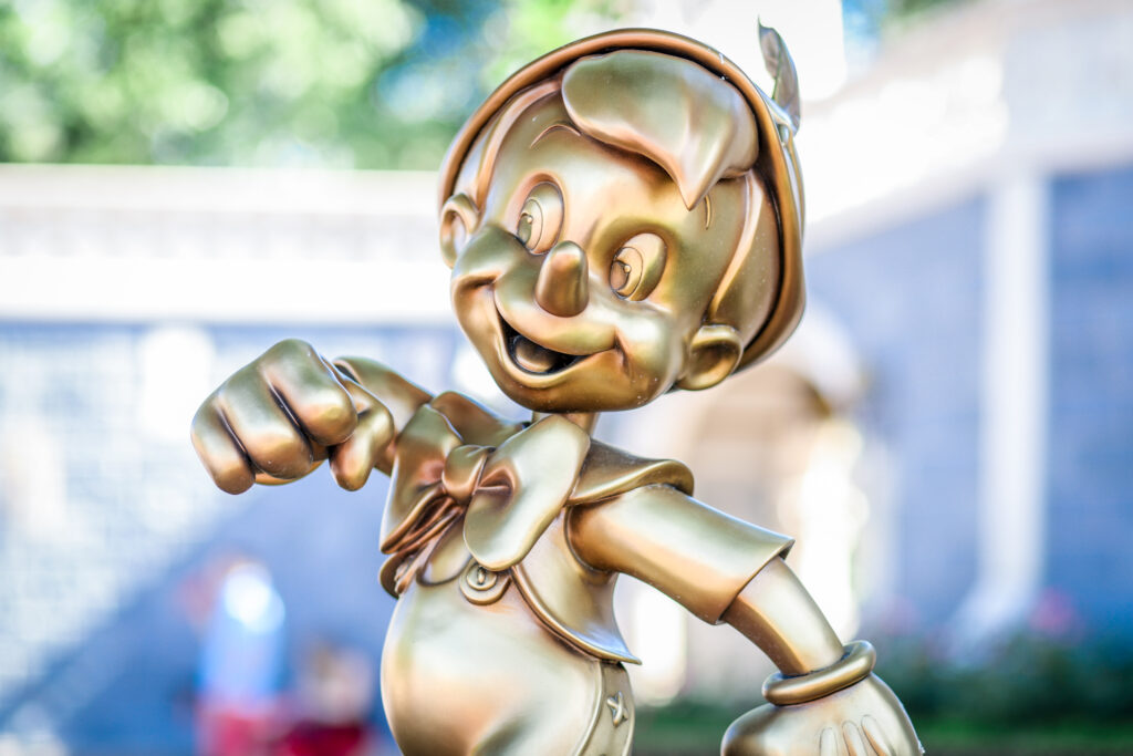 Disney World 50th Pinnocio Statue