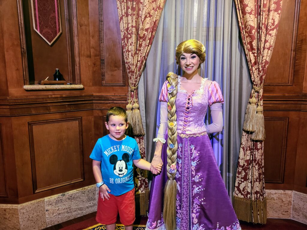 Rapunzel Meet and Greet in Princess Fairytale Hall at Magic Kingdom