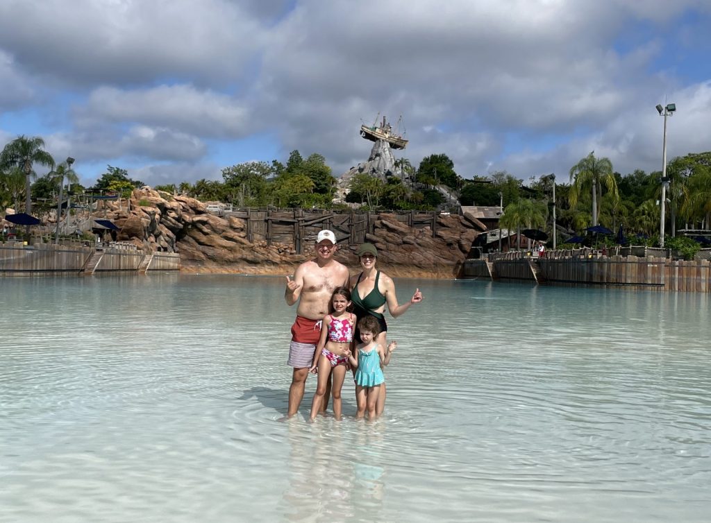 My beautiful pregnant wife was crowned Big Kahuna for the day at Disney's  Typhoon Lagoon. : r/disney