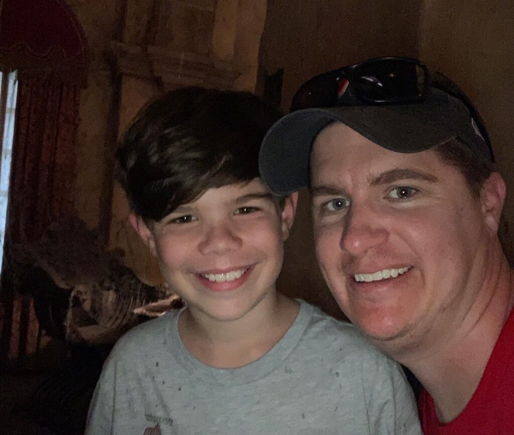 Father and Son on Disney's Tower of Terror