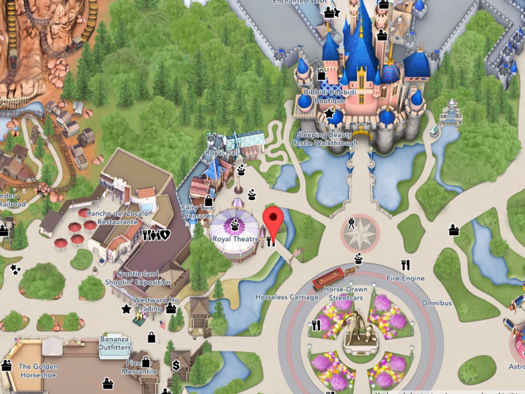 Disneyland Maurice's Treats on Map