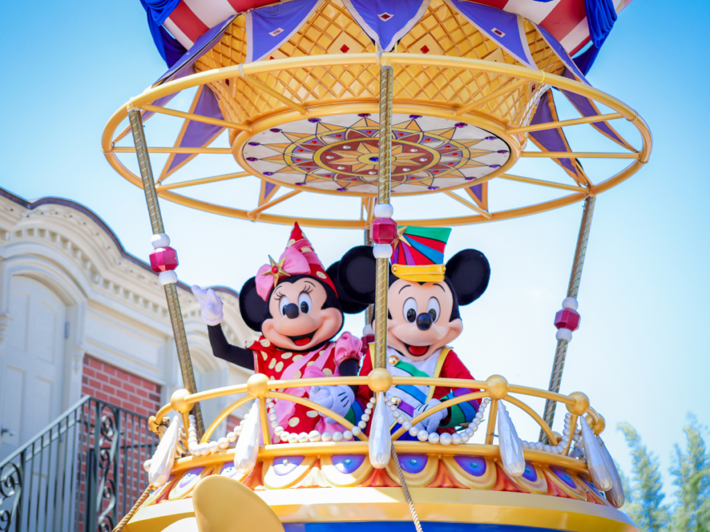 Disney World Festival of Fantasy Parade Mickey and Minnie