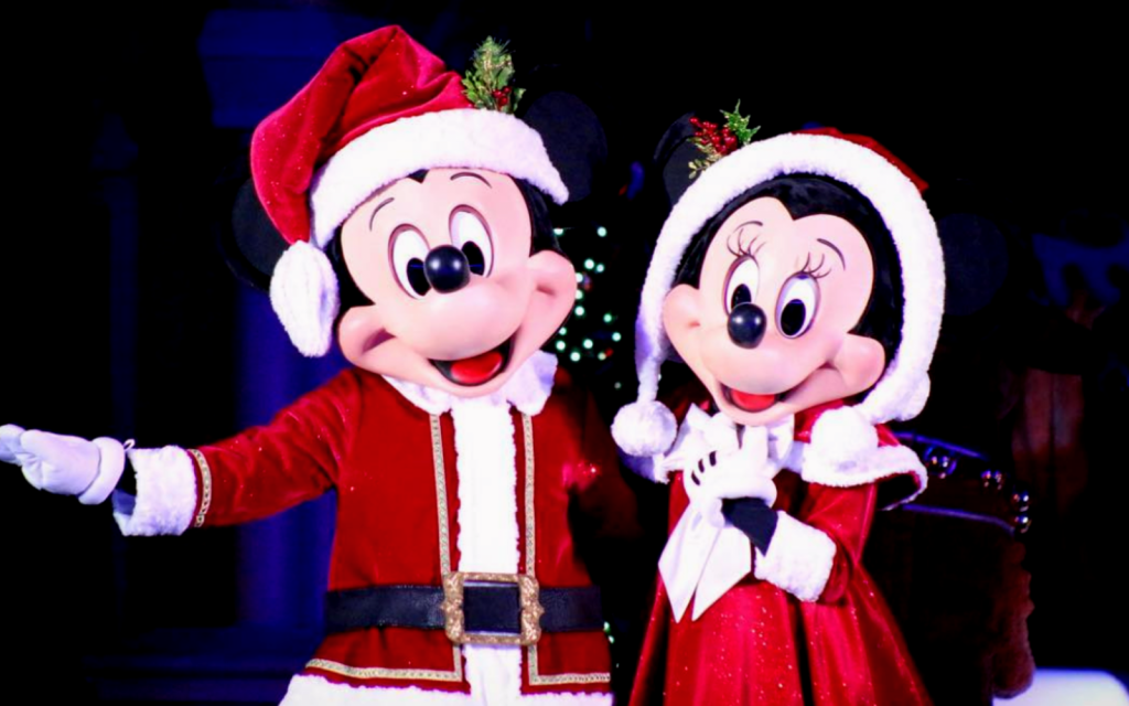 Mickey and Minnie at Mickey's Very Merry Christmas Party Disney