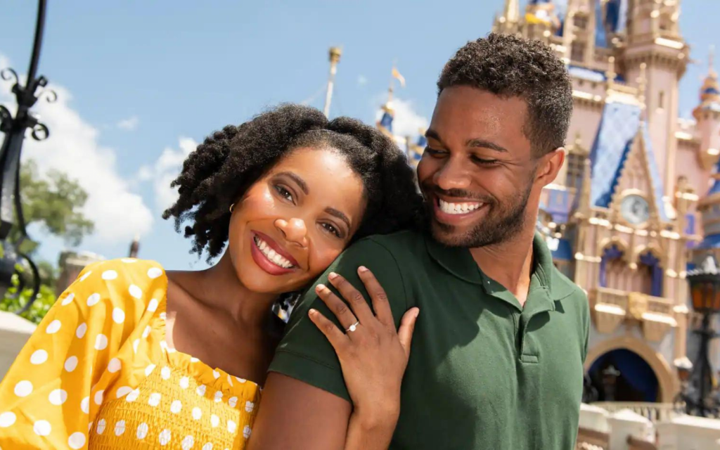 Couple on date at Disney World