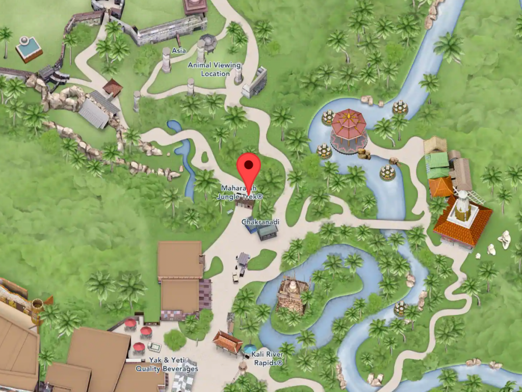 Maharajah Jungle Trek On Disney World Map 