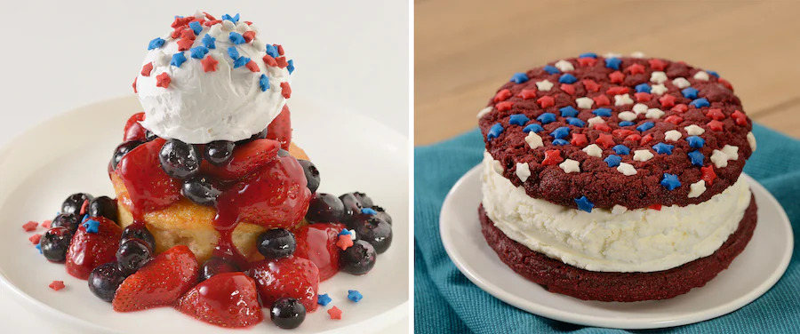 Berry Shortcake and Red Velvet Cookie Ice Cream Sandwich