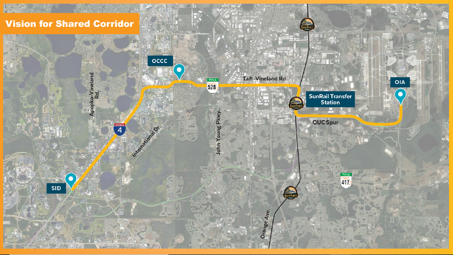 sunshine corridor planned route fox 35 orlando