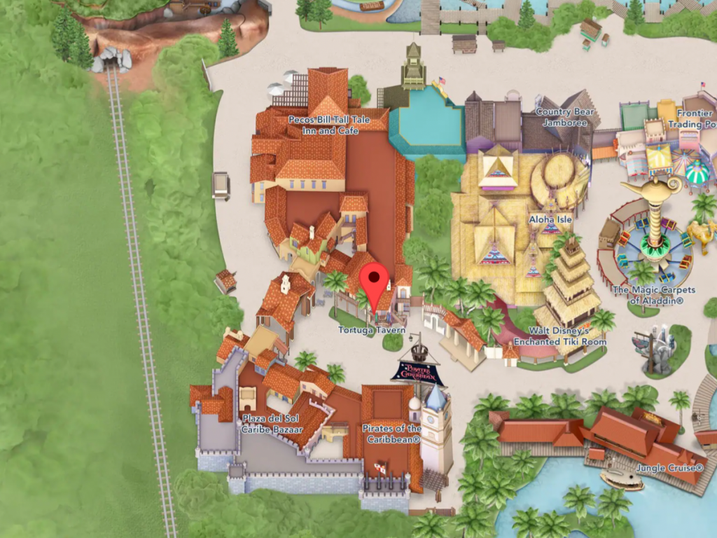 Tortuga Tavern on Disney World Map