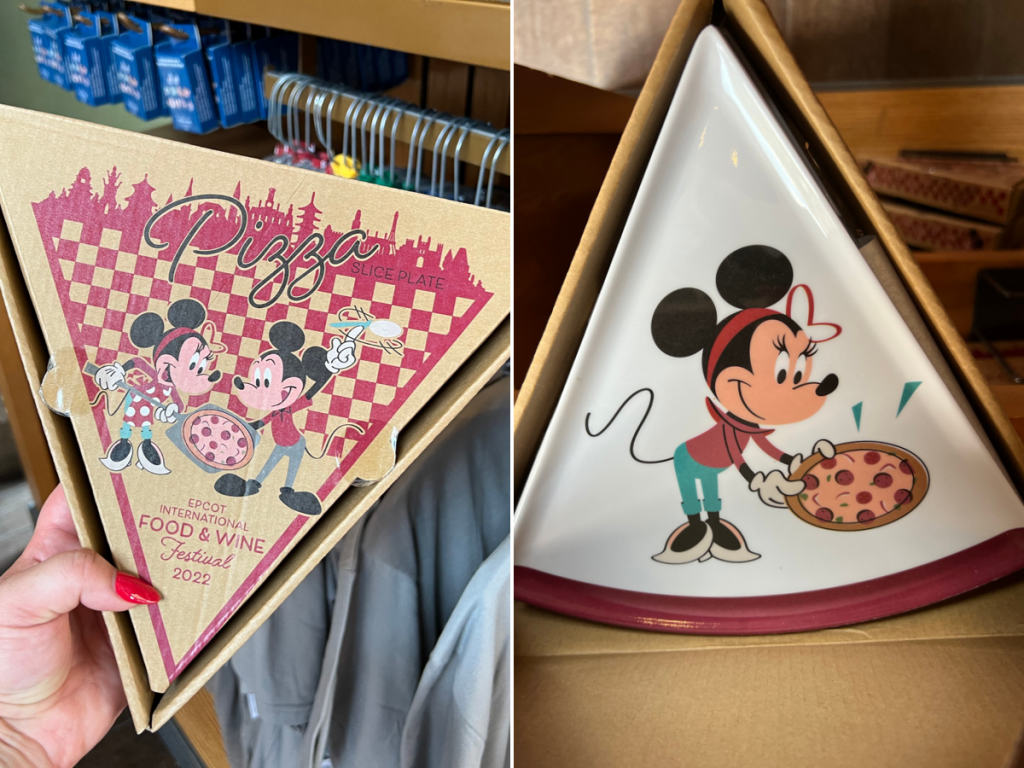 Mickey and Minnie Mouse Pizza Slice Plate – EPCOT International Food & Wine Festival 2022