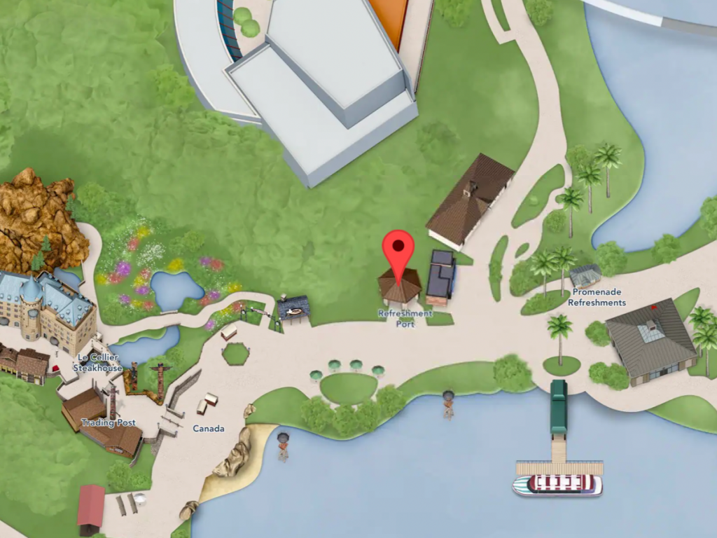 Refreshment Port on Disney World Map