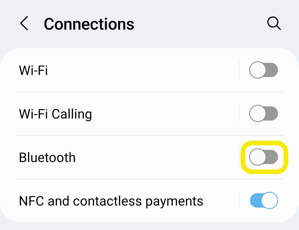 Android Connections Settings
