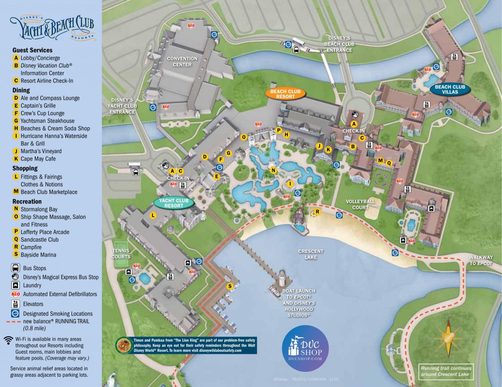 Mapas de Disney Vacation Club Resort: Encuentra tu camino alrededor de 